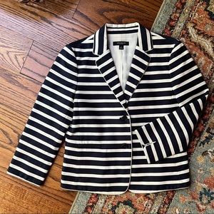 Ann Taylor Navy White Stripe Blazer